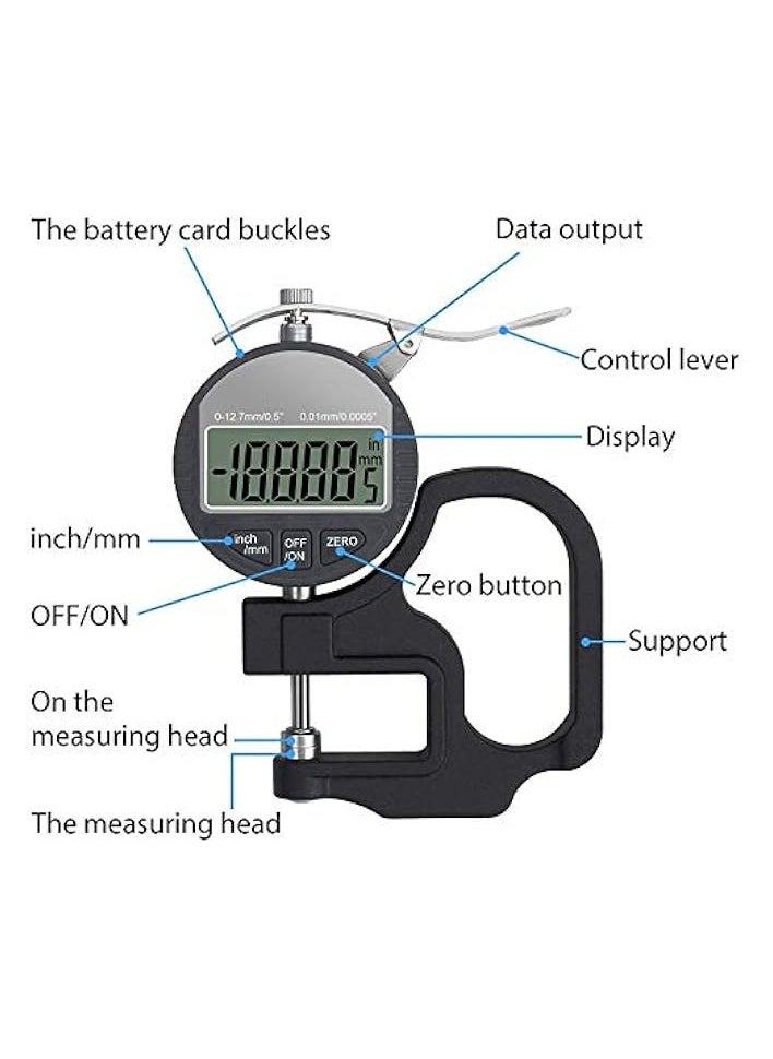 PROMASS - Digital Thickness Gauge Portable Electronic Percentage LCD Display Battery Powered Thickness Gage - Image 1