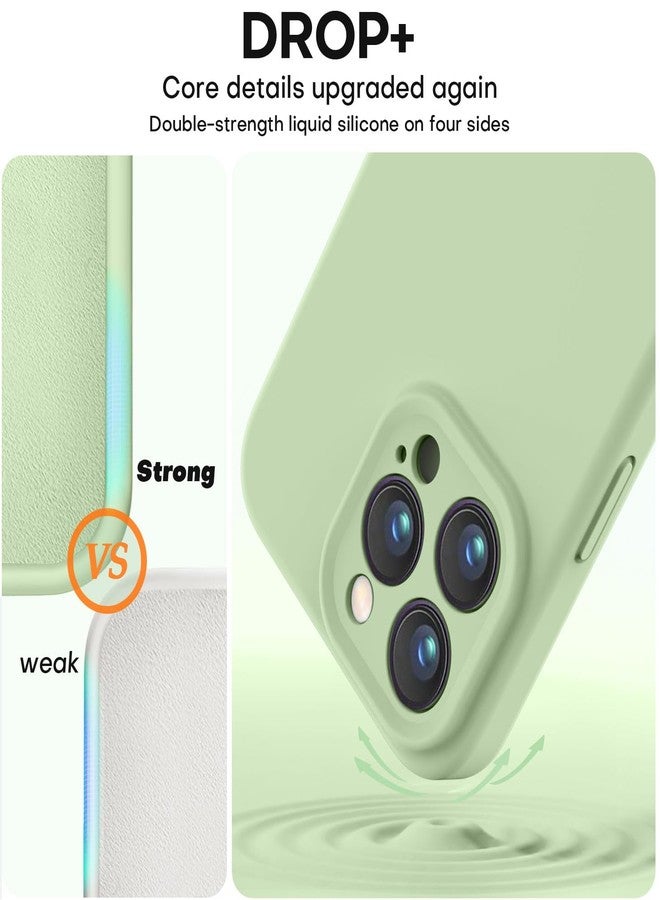Vooii Compatible with iPhone 15 Pro Max Case, Upgraded Premium Silicone, [Camera Protection] [Soft Anti-Scratch Microfiber Lining] Shockproof Phone Case for iPhone 15 Pro Max 6.7 inch - Matcha - Image 4