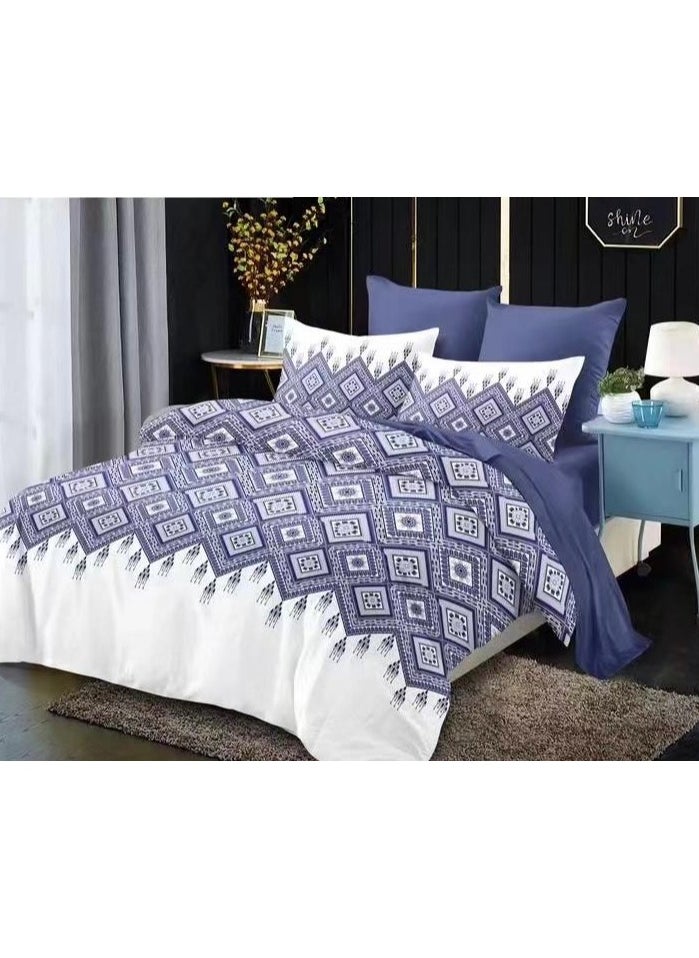 AL RAID King Size Duvet Cover Set - 6 PCS Bedding Set Premium Microfibre Cotton Cooling Bed Sheet Set - Deep Pocket Duvet Cover - Zipper Closure Fitted Bed Sheet and 4 Soft and Breathable Pillowcases 