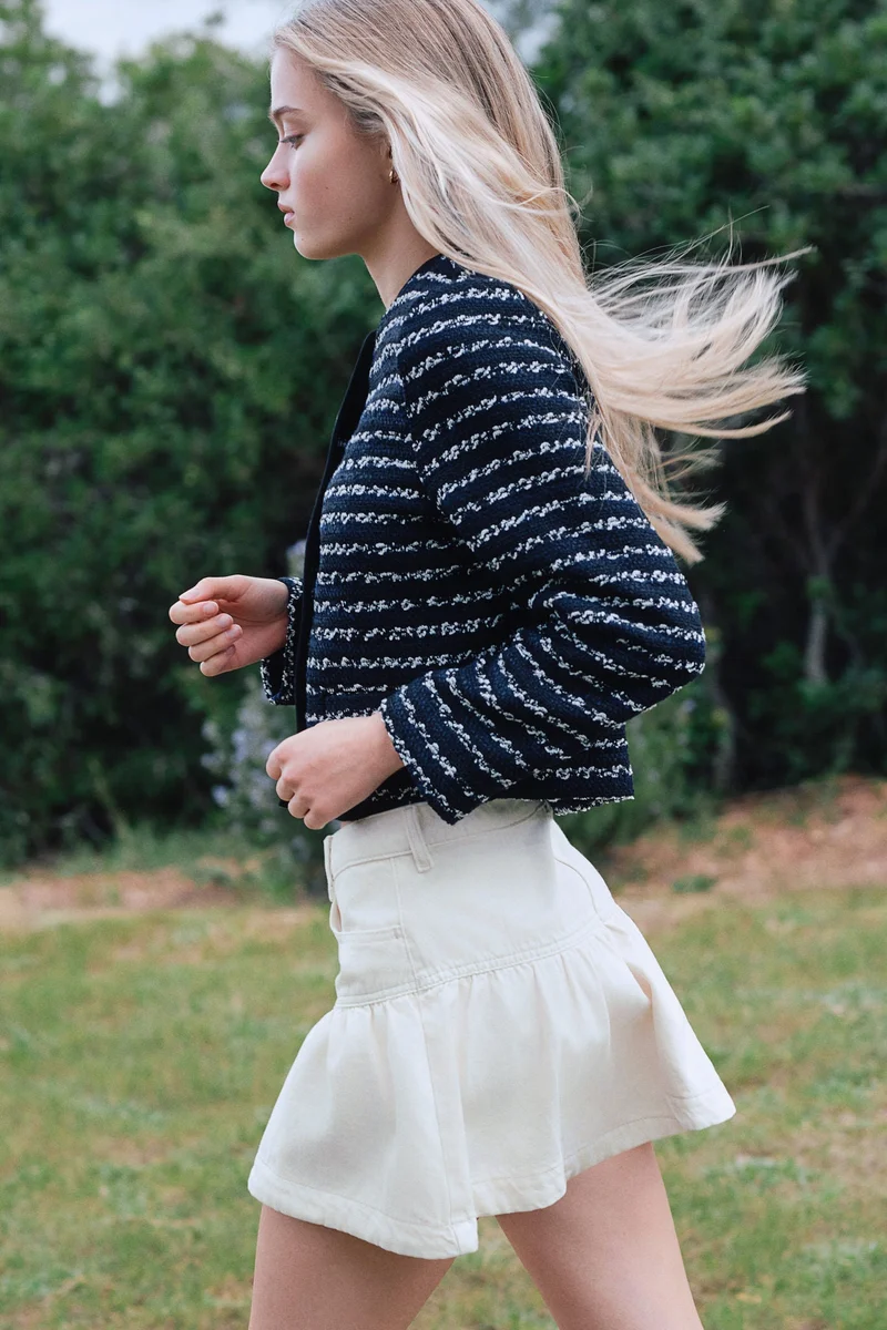 H&M Peplum-hem denim skirt