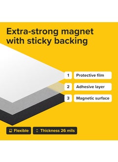 X-bet MAGNET Magnetic Sheets with Adhesive Backing - 5 PCs Each 4" x 6" - Peel and Stick Magnetic Paper for Photo and Picture Magnets - Flexible Magnet Sheets for DIY and Crafts  - Image 2