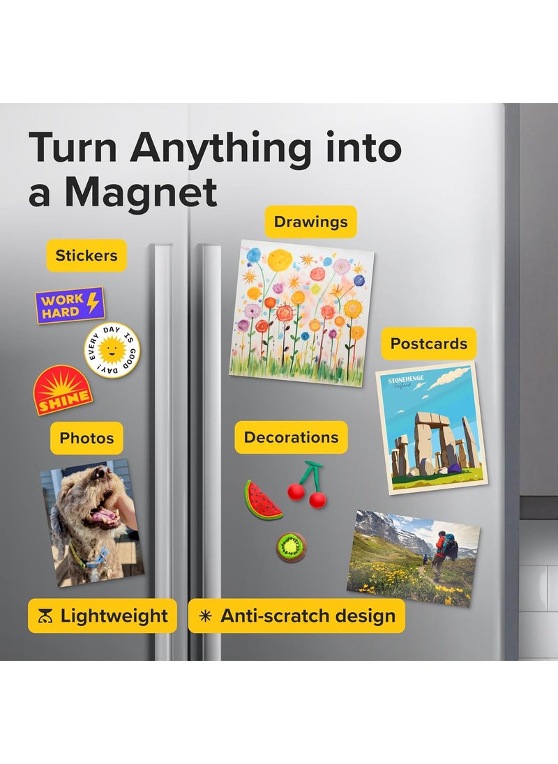 X-bet MAGNET - Magnetic Sheets with Adhesive Backing - 5 PCs Each 4" x 6" - Peel and Stick Magnetic Paper for Photo and Picture Magnets - Flexible Magnet Sheets for DIY and Crafts - Image 1