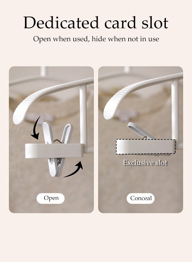 DUNISO 5Pcs Clothes Hangers with Clips Non-slip Thickening 2-in-1 Clothes Hanger and Pants Clip Anti Slip Pattern Space-Saving Hangers Set Non Marking Heavy Duty Skirt Hangers for Shirts, Pants, Dresses, Skirts, Coats - Image 5