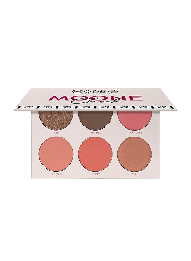 MAKE OVER 22 Moone Cheek 6 Colour Palette Blush - M3203 - Image 1