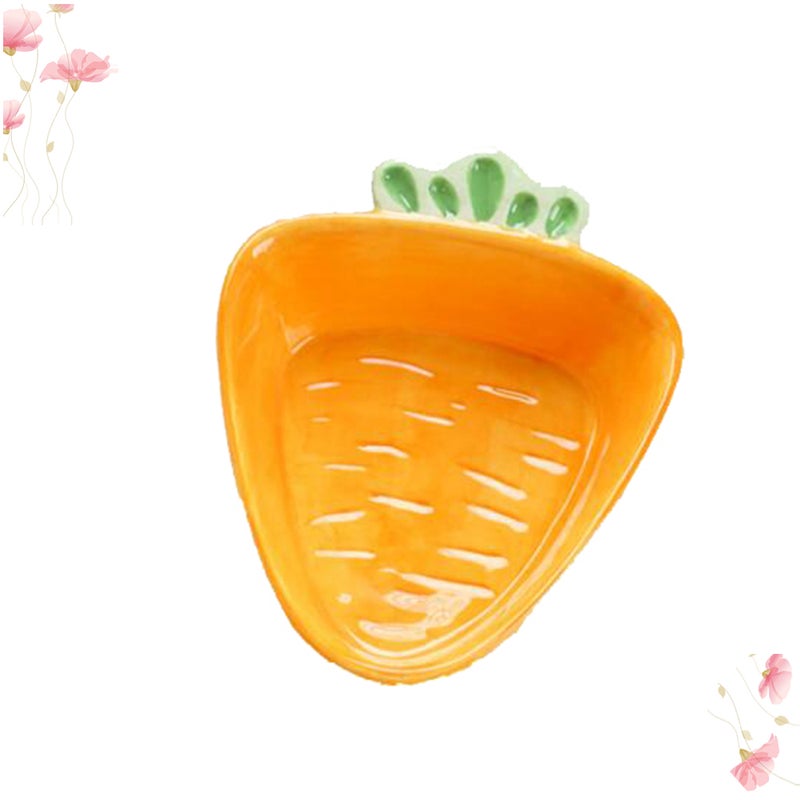 Ceramic Plate Carrot Shaped Snack Sauce Tray Kids Seasoning Dish Cartoon Flatware Sauce Appetizer Plate - Image 3