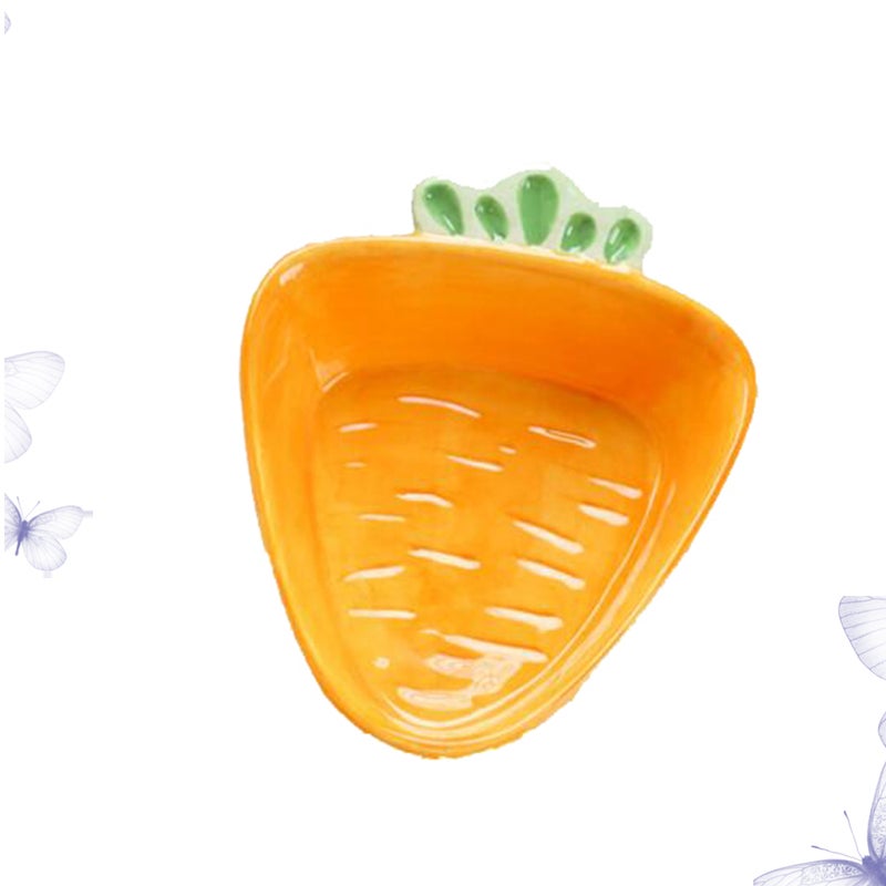 Ceramic Plate Carrot Shaped Snack Sauce Tray Kids Seasoning Dish Cartoon Flatware Sauce Appetizer Plate - Image 1