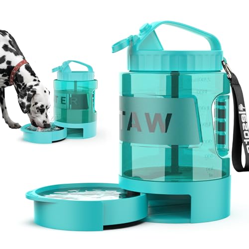 lesotc 77oz Portable Dog Water Bottle, Large Travel Water Bowls for Dogs Camping Essentials Hiking Park Traveling Beach Walk Accessories, Dog Water Bowl Dispenser with Pull-Out Drinking Bowl, BPA Free - Image 1