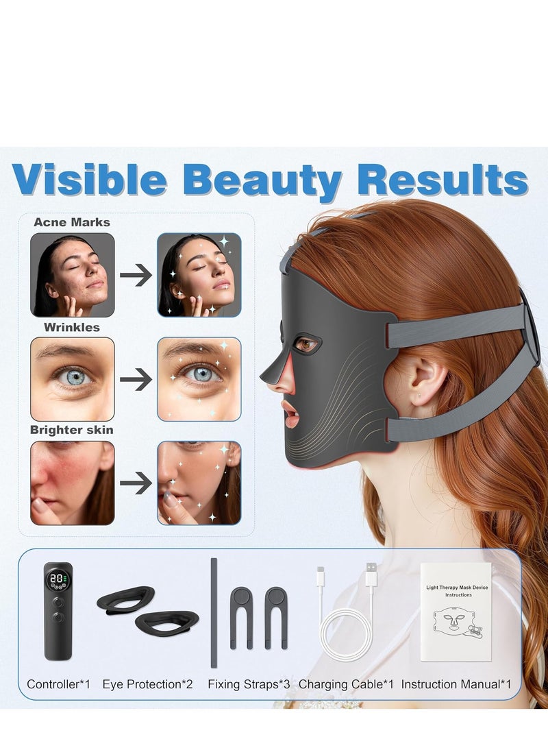 قناع الضوء الأحمر 7 ألوان LED قناع الوجه مضاد للشيخوخة وتبييض أجهزة التجميل المنزلية المتقدمة - Image 2
