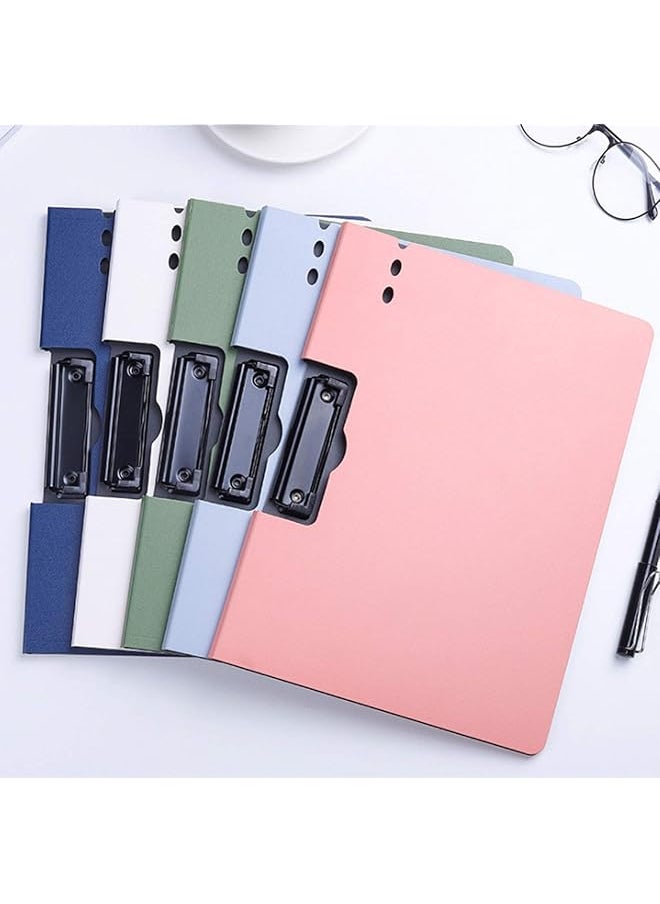 erorex - A4 Hard Foldover Clip Board Storage Paper And Pen Holder File Folder 5 Pieces - Image 1