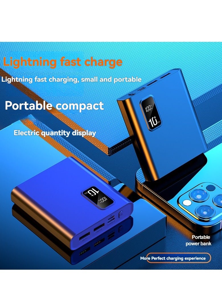 20000 mAh Digital Display Compact Power Bank Portable Mini Fast Charge Large Capacity Mobile Power Bank (Blue)  - Image 3