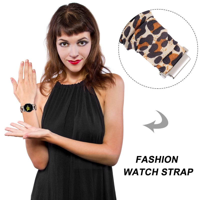 Watch Band Scrunchie 20mm Elastic Strap Watch Bands Dress up Watch Strap - Image 1