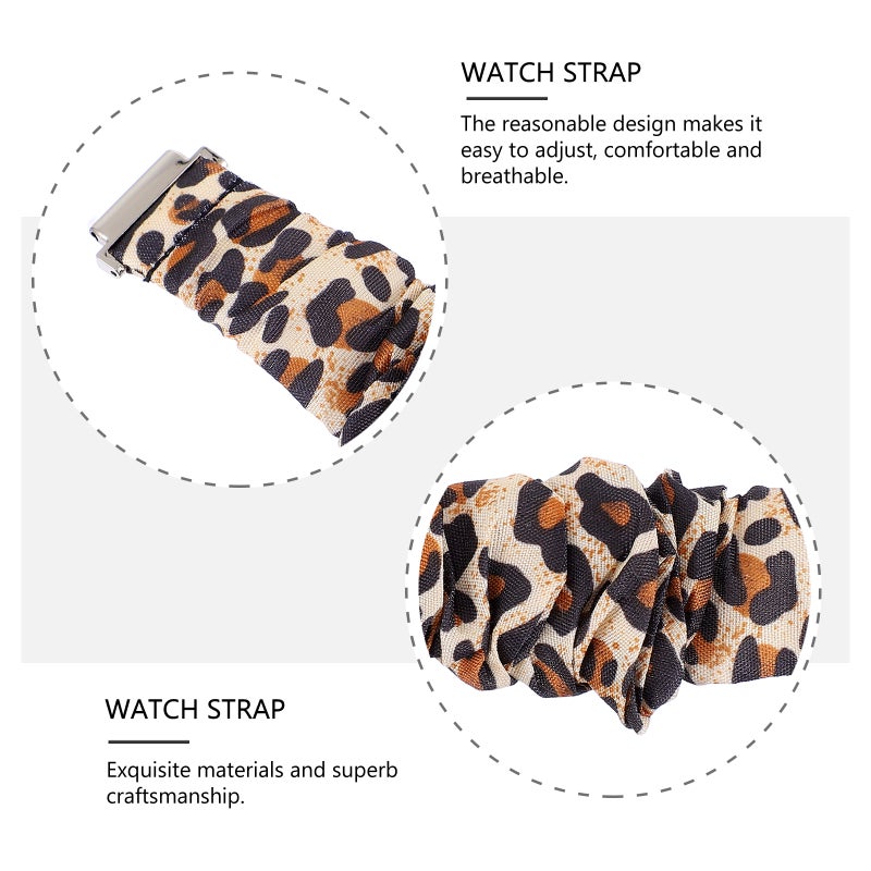 Watch Band Scrunchie 20mm Elastic Strap Watch Bands Dress up Watch Strap - Image 5
