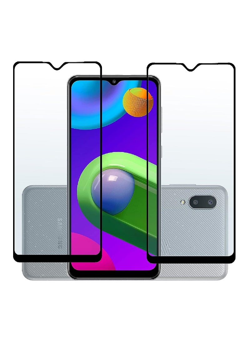 Super 2 Pieces Tempered Glass Screen Protector 5D Designed For Samsung Galaxy M02 Full Glue Edge to Edge Full Screen Coverage And Bubble Free - Image 1