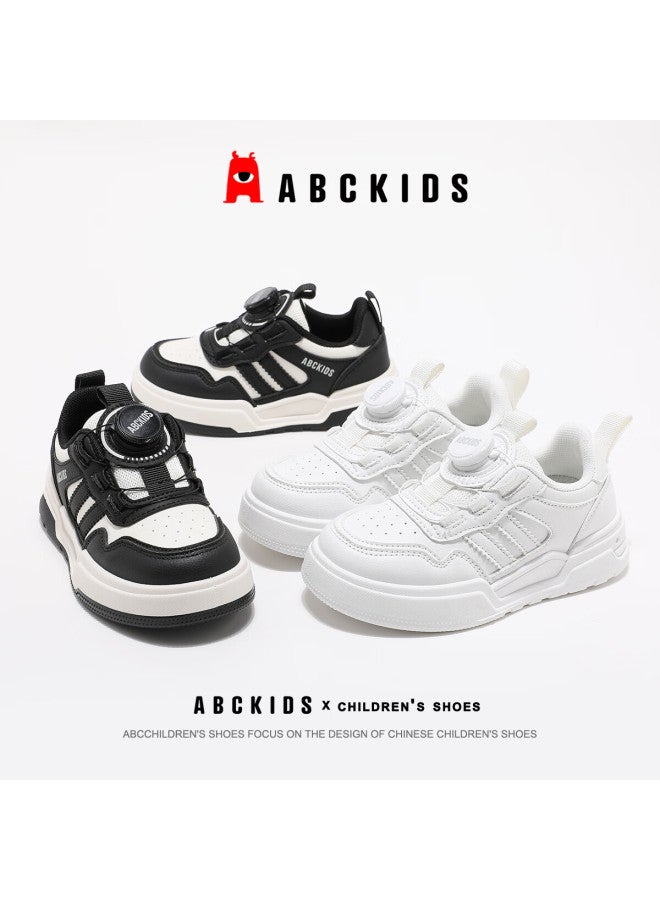 Abc Kids Children's White Sneakers Autumn Kids Casual Shoes Boys Girls School Canvas Shoes 3514 White Size 28 - Image 5