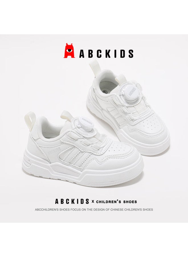 Abc Kids Children's White Sneakers Autumn Kids Casual Shoes Boys Girls School Canvas Shoes 3514 White Size 28 - Image 2