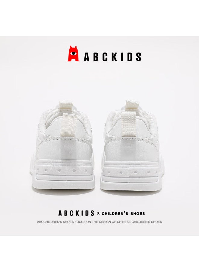 Abc Kids Children's White Sneakers Autumn Kids Casual Shoes Boys Girls School Canvas Shoes 3514 White Size 28 - Image 4