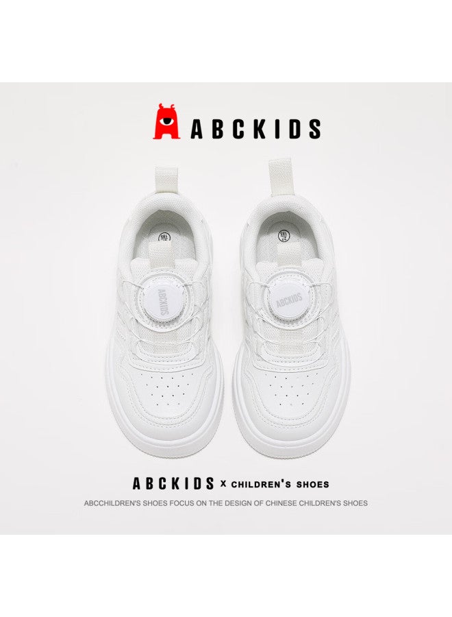 Abc Kids Children's White Sneakers Autumn Kids Casual Shoes Boys Girls School Canvas Shoes 3514 White Size 28 - Image 3