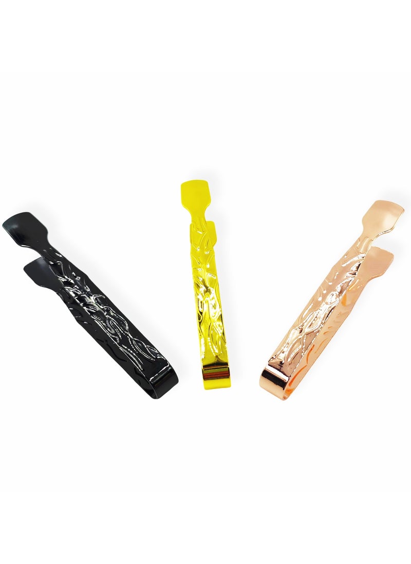 BenQuand - 3Pcs Metal Incense Burner Tongs/3 Colour Metal Incense Cone Tong,Specially Designed for Handle Incense - Image 1