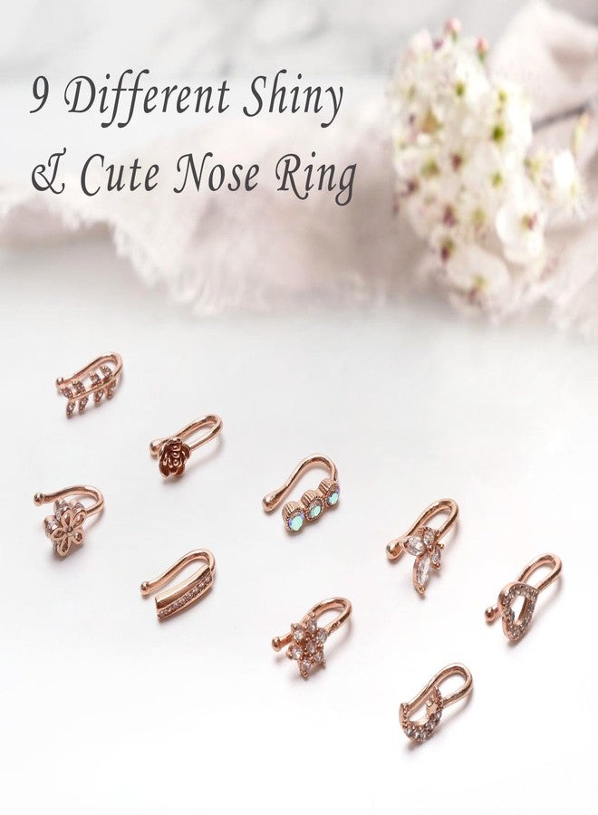 CrazyPiercing Fake Nose Ring CZ African Nose Cuffs Gold/Silver/Rose Gold Faux Septum Nose Rings Clip on Nose Jewelry for Woman Non Pierced Jewelry - Image 4
