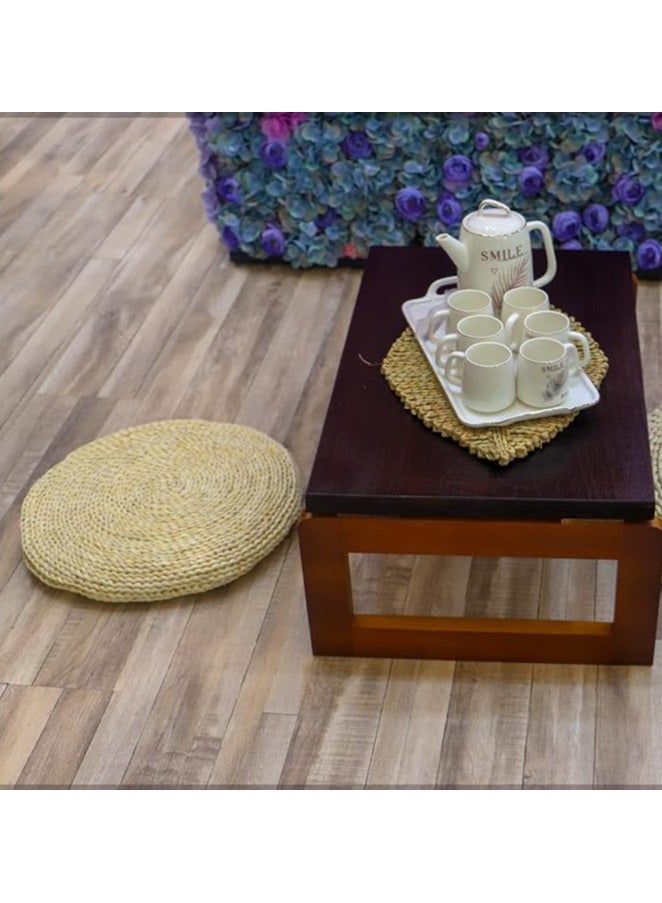 YINZUO Handmade Round Straw Woven Tatami Floor Cushion Natural Seat Mat  - Image 5