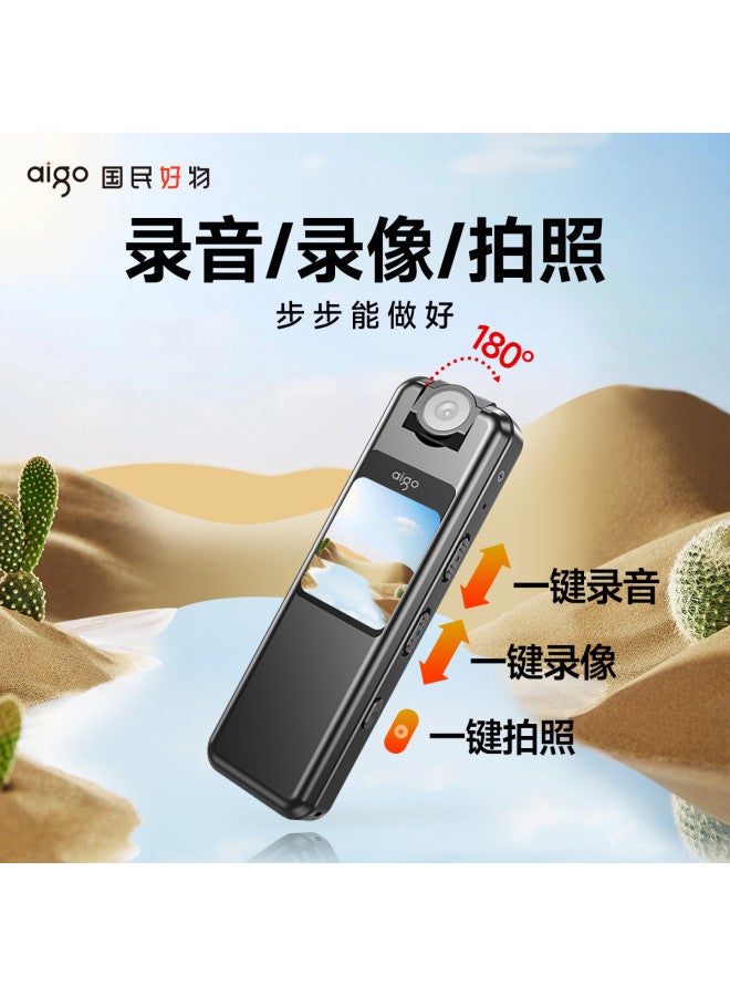 aigo Voice Recorder Video Camera, Professional Evidence Collection Hd Audio Video Recorder, One-key Recording, Large Capacity Long Standby - Image 5