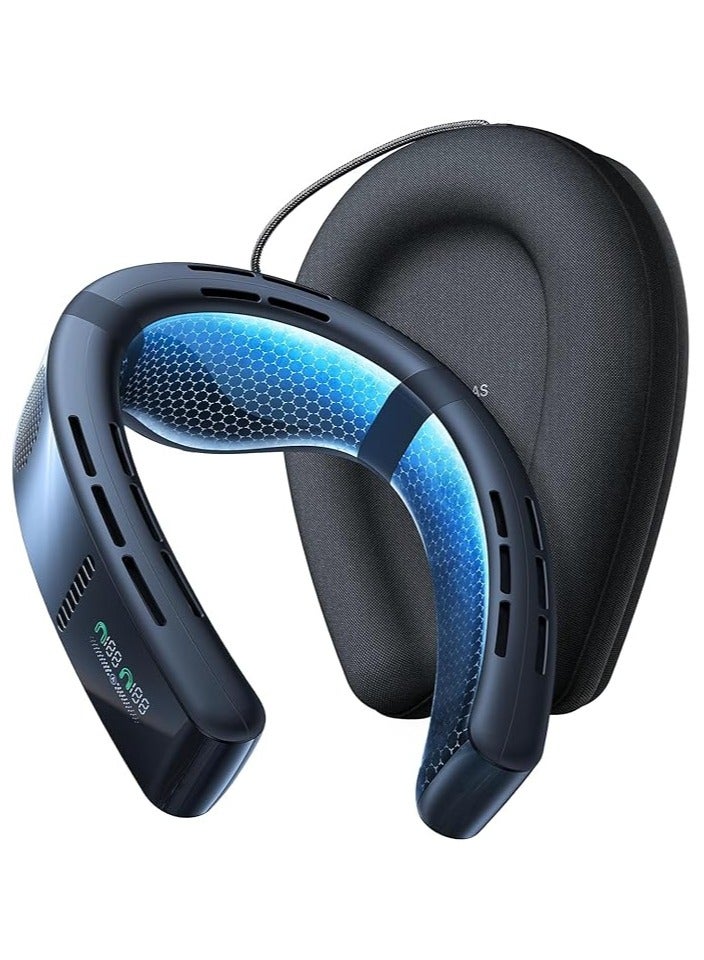 توريس TORRAS 2025 Upgraded COOLiFY Cyber Neck Fan Air Conditioner Wearable Neck Fan Rechargeable with 6000mAh Battery and Top 3D Immersive Cooling Tech, Portable Neck Fans for Outdoor/Indoor Colour Variation - Black, White  - Image 1