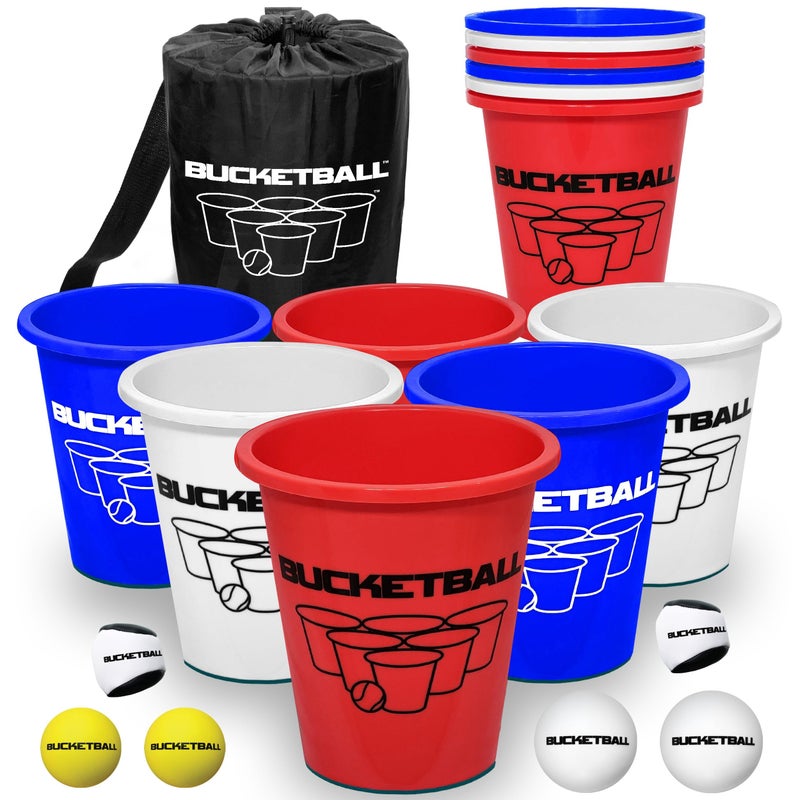 BucketBall USA Edition Combo Pack Best Beach Pool Yard Camping Tailgate BBQ Lawn Water Indoor Outdoor Game Toy for Adults Boys Girls Teens Family - Image 2