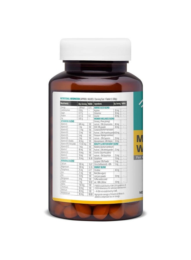 PharmEasy Multivitamin For Women (60 Multi Vitamin Tablets) With Zinc, Vitamin C, Vitamin D, Multiminerals & Ginseng Extract | Boosts Immunity, Energy, Stamina & Skin Health - Image 2