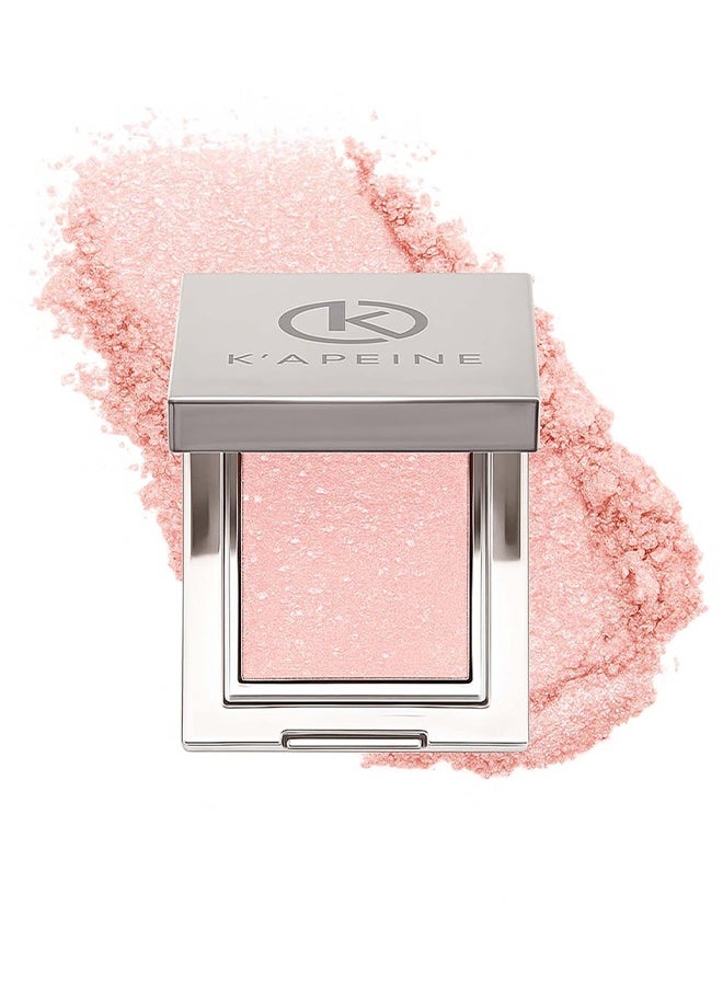 KAPEINE Single Glitter Eyeshadow, Light Pink Eyeshadow Palette Shimmer Eye Shade Ultra Shinny Highlighter Sparkling Makeup Palette Eyes Glitter for Everyday Stage Performance 04 - Image 1