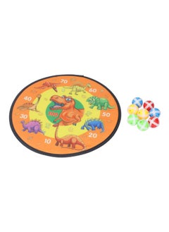 Thoraya Double Sided Stick Dart Board with 8 Balls Dinosaur Patterns Throwing Toy Parent Child Interaction Stick Ball Dartboard  - Image 2