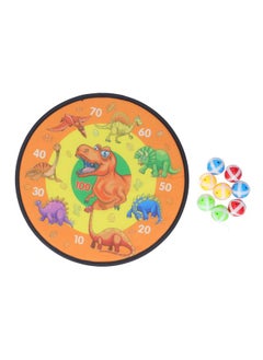 Thoraya Double Sided Stick Dart Board with 8 Balls Dinosaur Patterns Throwing Toy Parent Child Interaction Stick Ball Dartboard  - Image 1