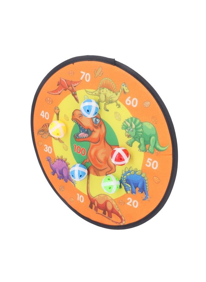 Thoraya - Double Sided Stick Dart Board with 8 Balls Dinosaur Patterns Throwing Toy Parent Child Interaction Stick Ball Dartboard - Image 1