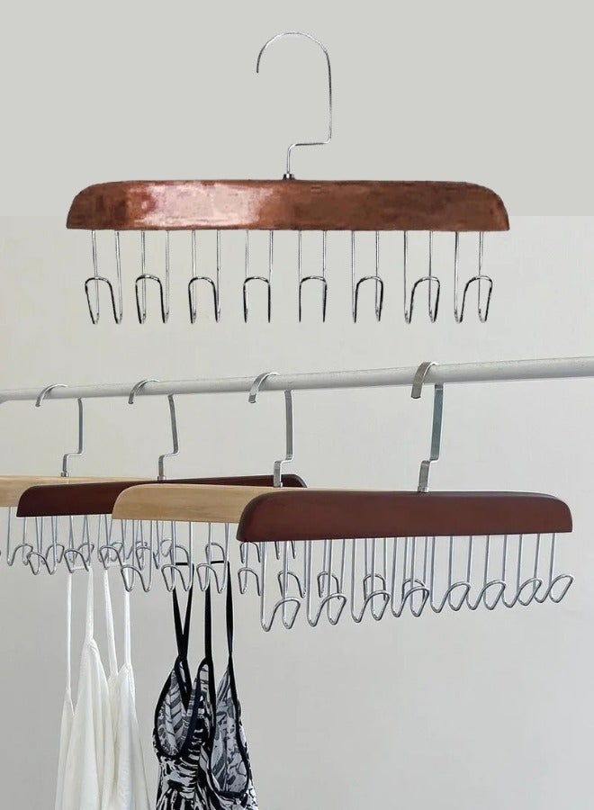 Multifunctional hanger with 8 hanging hooks made of stainless steel (brown)  - Image 4