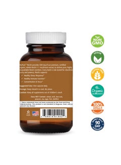 PURE ESSENCE LABS Mypure Reishi Organic Mushrooms Supplement 100% Real Mushroom Extract For Immune Support Stress Relief Build Energy (60 Capsules)  - Image 2