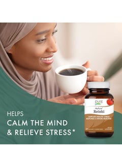 PURE ESSENCE LABS Mypure Reishi Organic Mushrooms Supplement 100% Real Mushroom Extract For Immune Support Stress Relief Build Energy (60 Capsules)  - Image 3