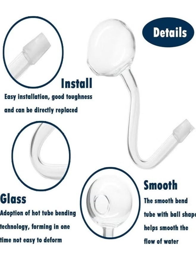 Ocean 8 PCS Clear Glass Fountain Inflow Pipe Aquarium Filter Tubing for Aquarium Planted Fish Tank ,Easy to Install,Good Toughness,Reusable and Easy to Clean,Safe and Durable(14mm) - Image 2