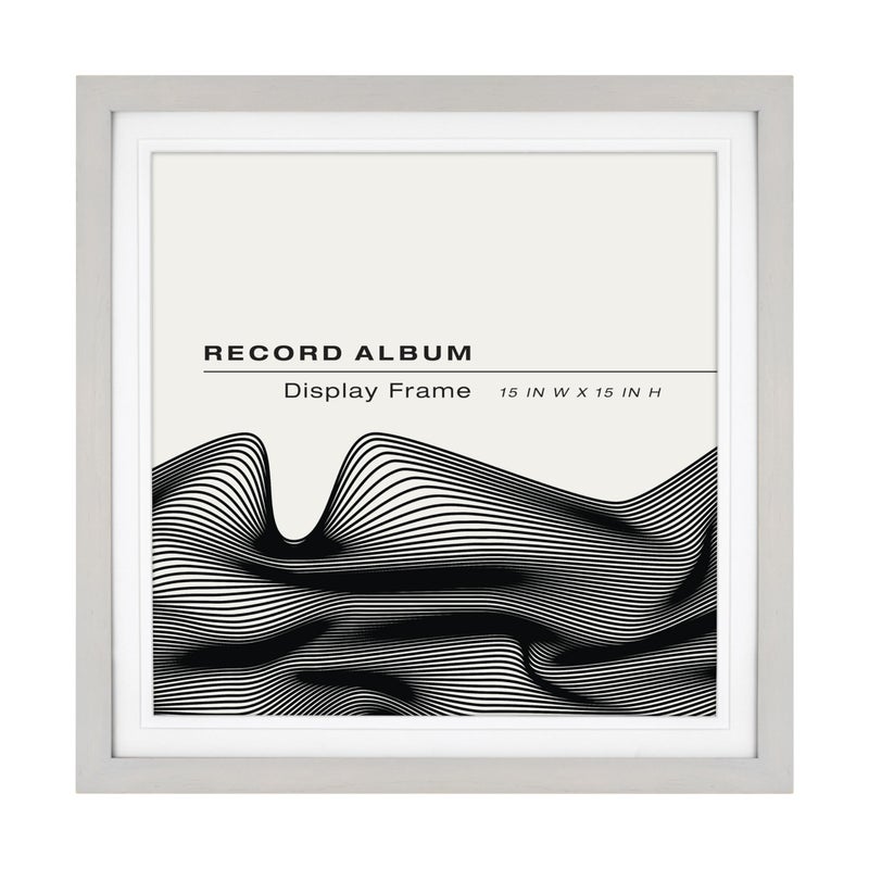 MCS MCS Single Matte Record Album Frame 15x15 Record Frame Gray Frame to Display One LP Vinyl Record Jacket 1Pack 