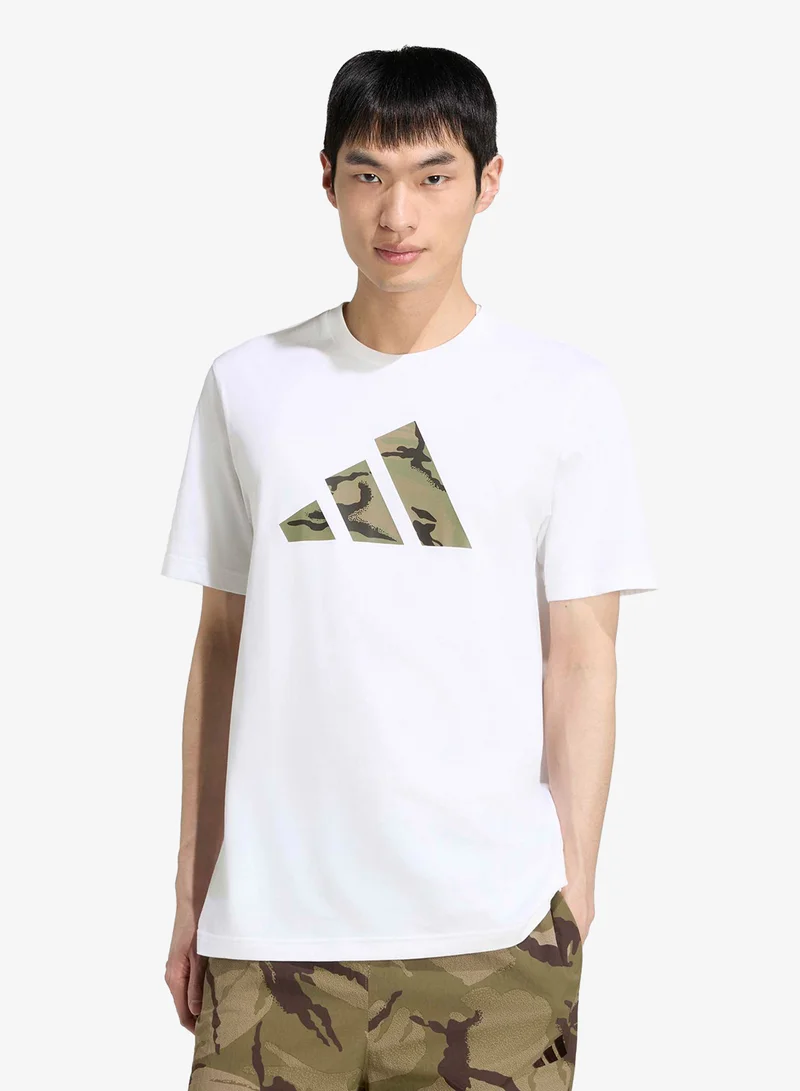 Adidas 3-Stripes Camo Logo Graphic T-Shirt