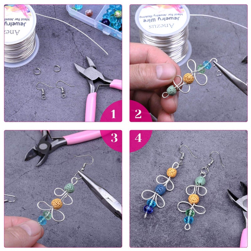 Anezus 18 Gauge Jewelry Wire for Jewelry Making, anezus Craft Wire Tarnish Resistant Copper Beading Wire for Jewelry Making Supplies and Crafting (18 Gauge, Silver) - Image 4