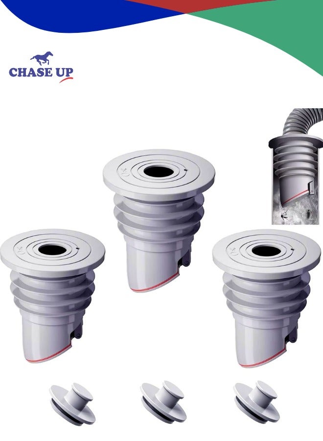 Chase Up 3Pcs Washing Machine Drain Hose Seal, Anti-Odor Floor Drain Plug Sewer Pipe Seal Ring Sealing Cover, Washing Machine Sealing Plug (35-40) - Image 1