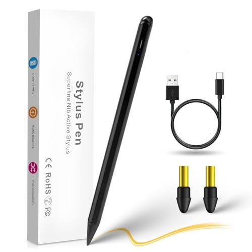 EVACH iPad Pencil, Palm Rejection and Pixel Precise Stylus Pen for iPad 6th-11th Generation, Air 3/4/5/M2/M3, Pro 11/13/M4/M5, Mini 5/6, Alternative Apple Pencil, Black - Image 1