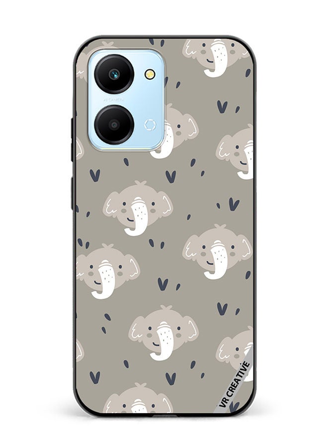 VR CREATIVE Protective Case Cover For Honor Play7T Elephant Design Multicolour - Image 1