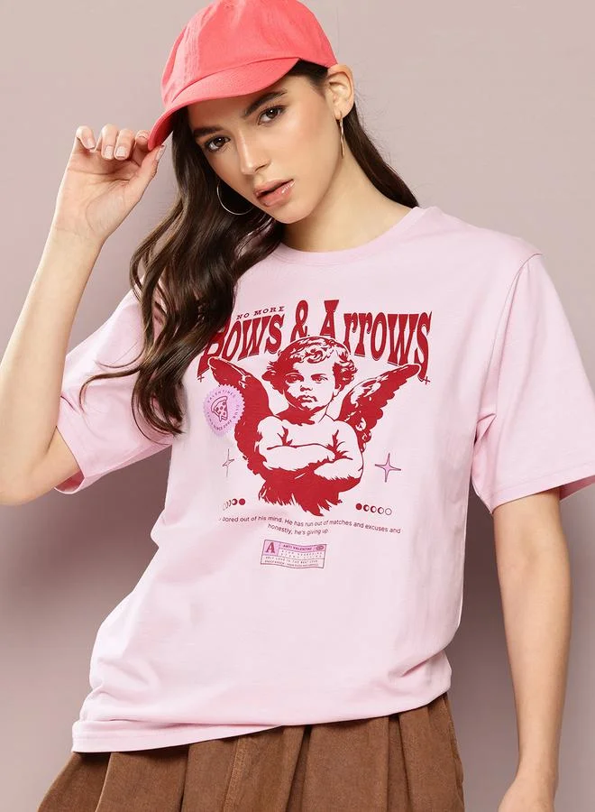 Dillinger Women Oversized Short Sleeve Printed T-Shirt