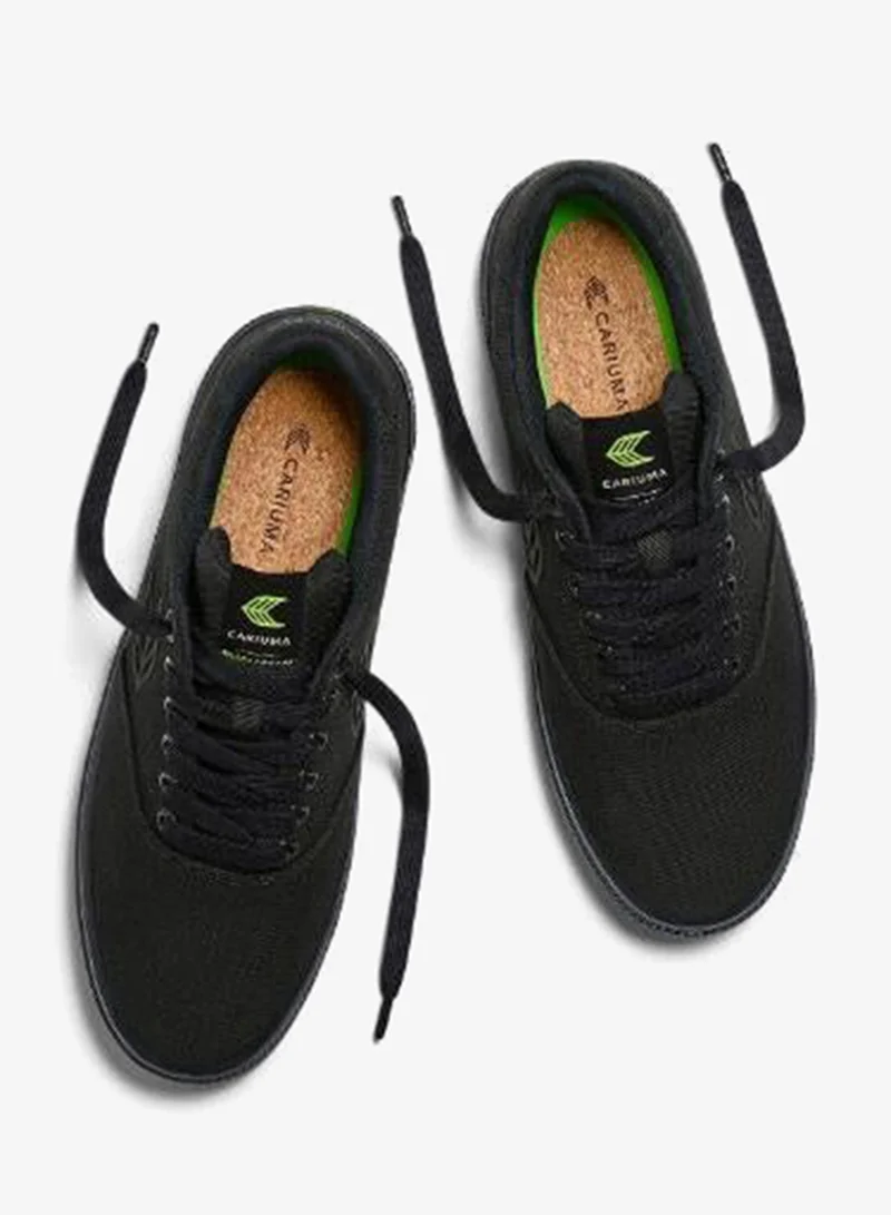Cariuma  NAIOCA All Black Canvas Ash Grey Logo Sneaker  | Best Price UAE