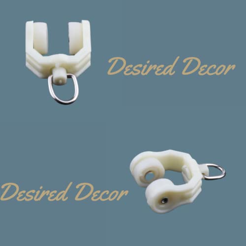 Desired Decor Shuttle Curtain Runner, Glider, Accessories - Plastic Slider for I Track, White - 20 Nos - Image 2