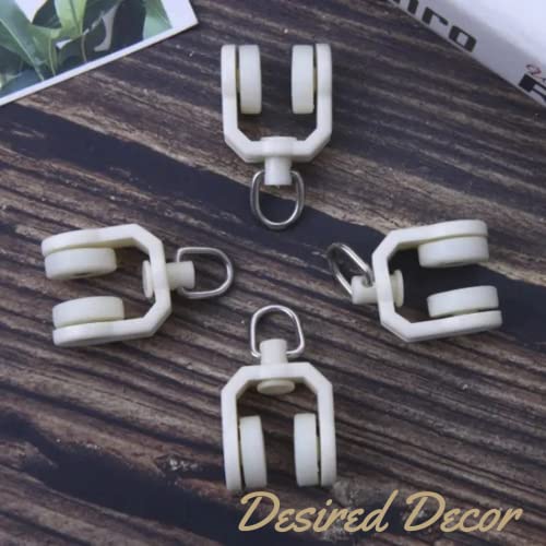 Desired Decor Shuttle Curtain Runner, Glider, Accessories - Plastic Slider for I Track, White - 20 Nos - Image 3