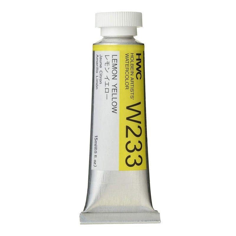 Holbein Artists Watercolor 15ml Tube Lemon Yellow W233