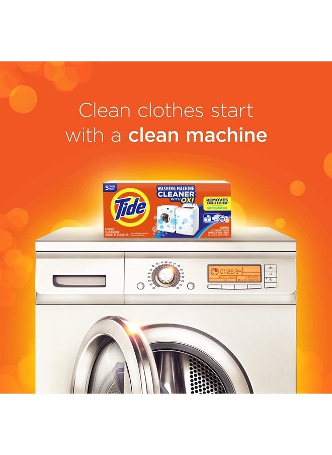Tide - Washing Machine Cleaner, Washer Machine Cleaner with Oxi for Front and Top Loader Washer Machines, Deep Cleaning Residue & Odor Eliminator, 7 Month Supply - Image 1