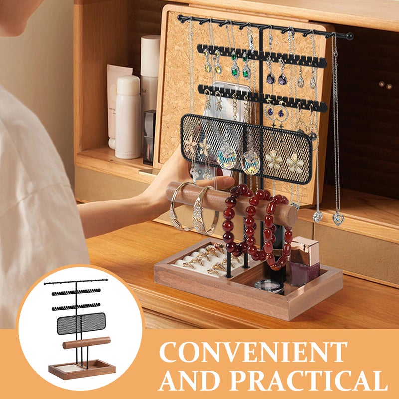 Necklace Organizer Storage Rack Display Stand Vintage Earring Holder Holder - Image 3
