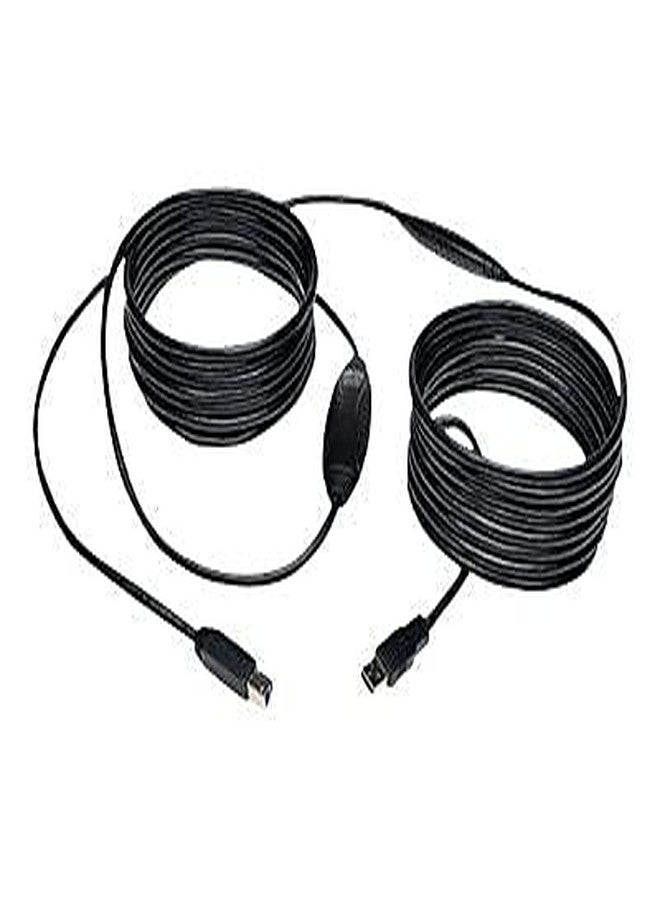 Tripp Lite USB 3.0 SuperSpeed Active Repeater Cable (AB M/M) 25-ft. (U328-025), Black - Image 2